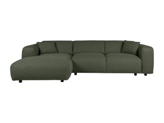 VENTE-UNIQUE.COM Sof&aacute; rinconera nailon 5 plazas verde 280x165cm