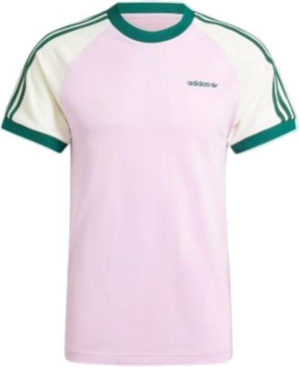 adidas 80s Premium 3-Stripes T-Shirt Asia Sizing Pink Green JC6513