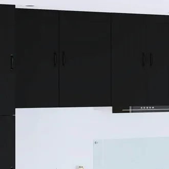 vidaXL Vidaxl Armadietto A Muro Lucca Nero 50 X 31 X 80 Cm