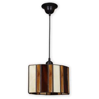 Fabrilamp Fabrilamp - Colgante Alqueria 1xe27 Negro/beis/marron Regx22x28 Cm