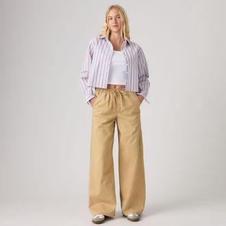 Levi's Essential Wide Leg Pants - Womens - XS - Beige / Travertine