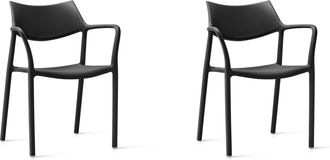 Resol Splash Aire Set 2 Silla Con Brazos Interior, Exterior Negro