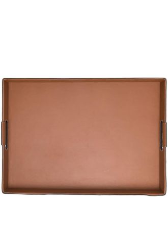 Ralph Lauren Home Vassoio Wyatt in pelle grande - Marrone