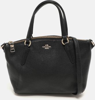 Coach Black Leather Mini Kelsey Satchel