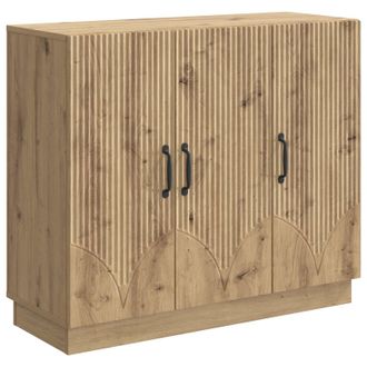vidaXL Aparador Roble Artesanal 89 X 34,5 X 77 Cm Madera De Ingenier&iacute;a Vidaxl
