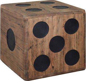 vidaXL Caja De Almacenamiento Dise&ntilde;o De Dado Madera Mindi 40x40x40 Cm Vidaxl