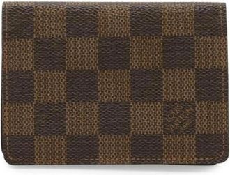 Louis Vuitton Pre-owned Damier Card Case - Dames - Vintage Accessoires - Bruin - ONE Size - Vintage
