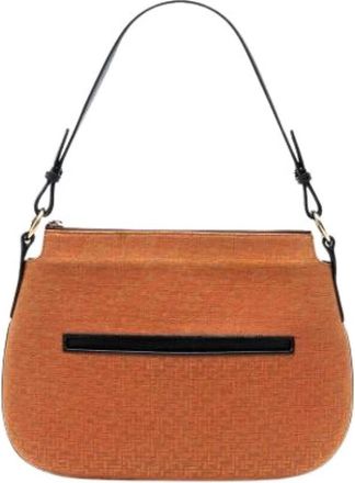 Loewe Pre-owned Shoulder Bags, female, Orange, Size: ONE SIZE Pre-owned Canvas shoulder-bags