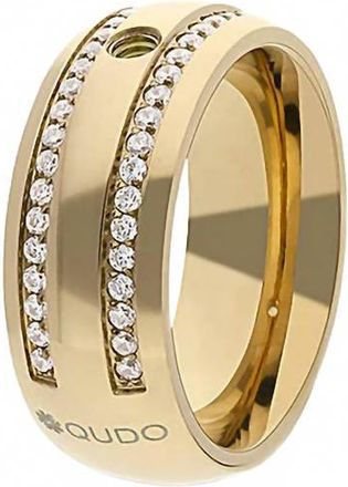Qudo Womens Lecce Basic Ring In Gold