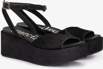 Pedro Garcia Black suede platform wedge | Nereida | Autumm - Winter 26 | PEDRO GARCIA