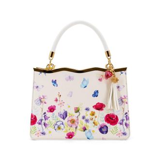Like Dreams Womens Clarette Floral Crossbody Bag In Ivory