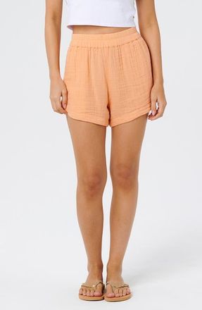 Rip Curl Premium Cotton Gauze Surf Shorts in Papaya at Nordstrom, Size Xx-Small