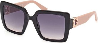 Guess Vierkante zonnebril met blauwe verloopglazen - Dames - Zonnebrillen - Zwart - 52 MM - Accessoires
