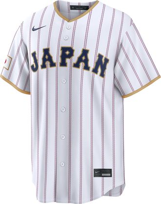Nike Japan National Baseball Team 2026 World Baseball Classic Nike Mens Stadium Jersey in White | RE260JWFWBJ-UFA