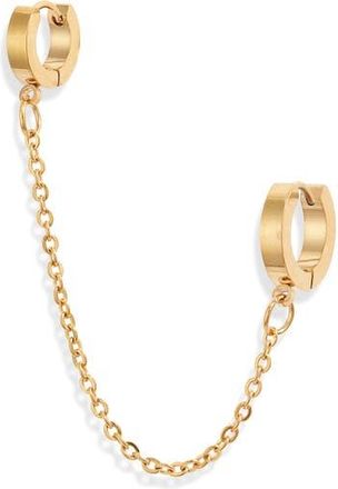Ellie Vail Viola Double Huggie Hoop Earring in Gold at Nordstrom