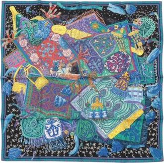 Herm&egrave;s Pre-owned Scarves, female, Multicolor, Size: ONE SIZE Pre-owned Cavaliers du Caucas Carr&eacute; 90