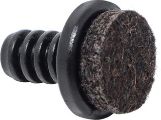 None Adsamm / 32 x puntali alettati a incastro con feltro/neri/&Oslash; 8-9 mm/tondi/piedini in polietilene con feltro per gambe di mobili in tubolare/puntali