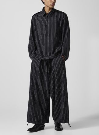 Yohji Yamamoto Mens Banker stripes ultrawide-leg pant