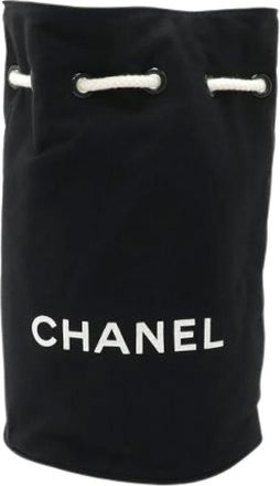 Chanel Pre-owned Bucket Bags, female, Black, Size: ONE SIZE Pre-owned Canvas Bucket Bag