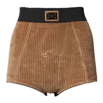 Dolce & Gabbana Short Shorts, female, Brown, Size: XS High Waist Shorts