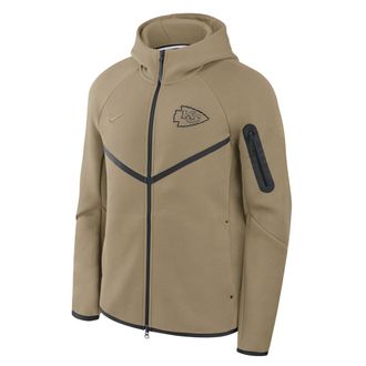Nike Kansas City Chiefs Tech Fleece Windrunner Nike Mens NFL Full-Zip Hooded Jacket in Brown | 05L40IDH7G-GML