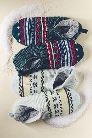 Bombas Retro Fair Isle Gripper Slippers
