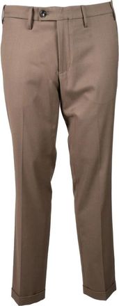Michael Coal Elegante broek met elastaanmix - Heren - Nette broeken - Bruin - W30 - Polyester - Broeken