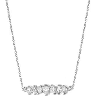 LuvMyJewelry Oryssa 14K Gold Lab Grown Diamond Necklace - 1 Ct in 14K White Gold at Nordstrom