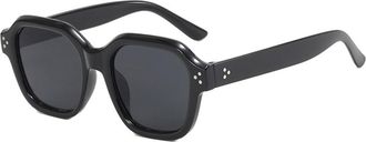 Generic Fashionable Square Large Frame Men And Women Commuting Sunglasses Outdoor Party Vacation Photography Sun Glasses(Black)