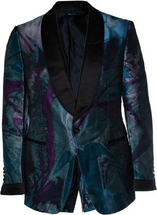 Tom Ford Shelton tuxedo jacket in blue purple