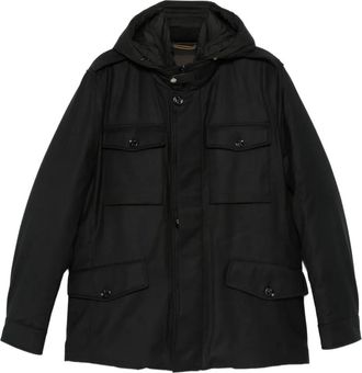 Moorer Cappotto con cappuccio - Nero