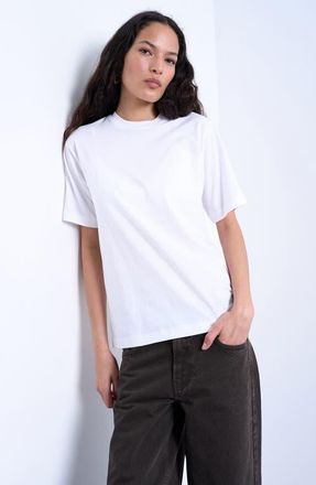 Topshop Classic Cotton T-Shirt in White at Nordstrom, Size X-Small