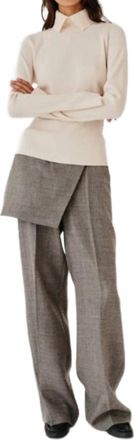 The Garment Pine Straight Leg Skirt Pants In Grey Melange