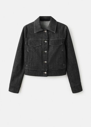 Mango Giubbotto denim avvitato tasche nero - Donna - XS - MANGO