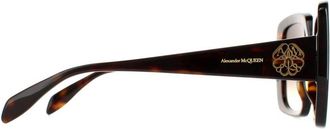 Alexander McQueen Alexander Mcqueen Square Womens Tortoise Brown Gradient AM0378S - One Size