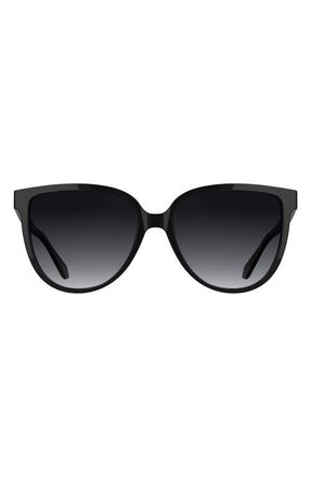 Kendra Scott Dira 57mm Gradient Tea Cup Sunglasses in Black at Nordstrom