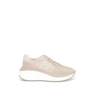 Hogan Sneakers, female, Beige, Size: 8 1/2 US H714 Leather Sneakers