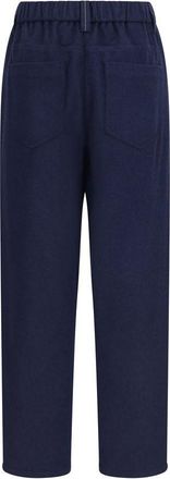 Brunello Cucinelli Womens Blue Wool Oves Aries Pants
