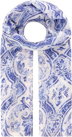 Zwillingsherz Schal ZWILLINGSHERZ Muster, Damen, blau, Web, Obermaterial: 100% Polyester, Modet&uuml;cher Schal, modernes Muster, leichtes Material