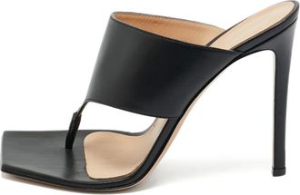 Gianvito Rossi Sandali con punta quadrata - Nero