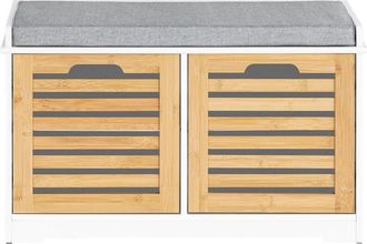 SoBuy Panca Scarpiera da Ingresso con seduta Panca Contenitore L71xP35xA43 cm naturale FSR23-II-WN - Sobuy