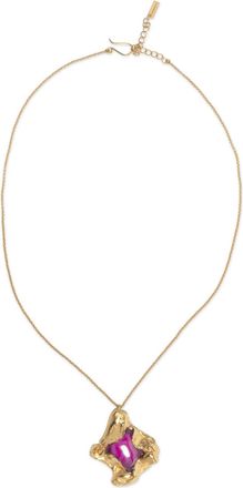 Completedworks Resin Pendant 18k Gold-plated Necklace - One Size