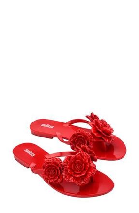Melissa Harmonic Springtime Flip Flop in Red at Nordstrom Rack, Size 5