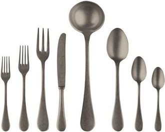 Mepra Vintage Pewter Flatware Set - 43 Pieces in Black Gold at Nordstrom