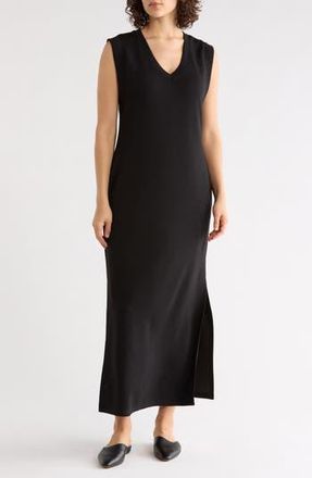 Nordstrom Rack Sleeveless Scuba Maxi Dress in Black at Nordstrom Rack, Size Xx-Large