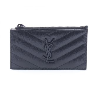 Saint Laurent Black Leather Coin Purse/Coin Case (Pre-Owned)