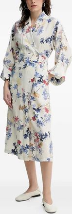 Munthe Abito a portafoglio con motivo a fiori - Bianco