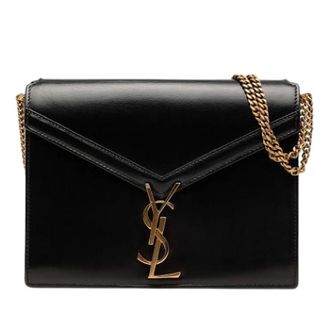 Saint Laurent Pre-owned Cassandra Schoudertas - Dames - Pre-owned - Zwart - Maat: ONE Size Leer