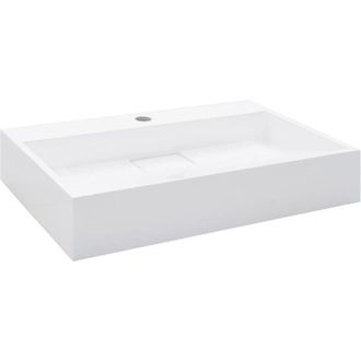 vidaXL Lavabo 60x38x11 Cm Resina Mineral/m&aacute;rmol Blanco Vidaxl