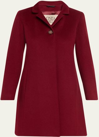 Cinzia Rocca Pure Wool Coat with Inverted Collar
